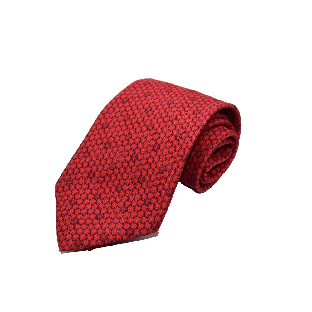 Thomas Pink Classic Necktie London Heart Pattern 100% Silk England